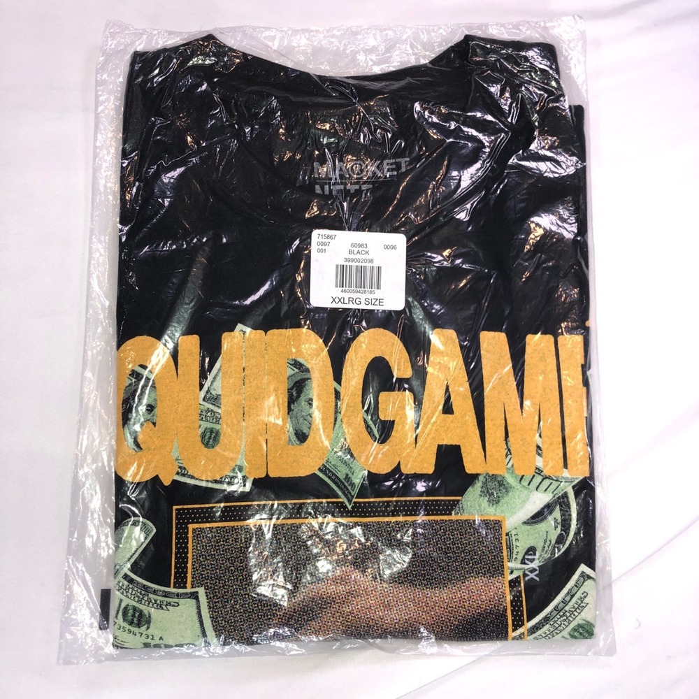 Market x‎ Netflix Squid Game Trials Of The Body And The Mind T-Shirt Black XXL
